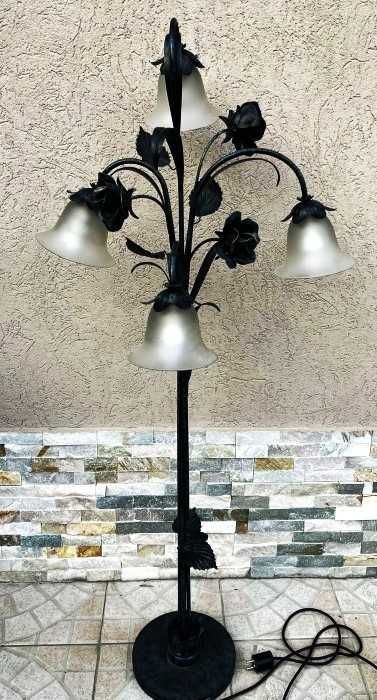 Superb set Art Nouveau Florentine Florence-candelabru-lampa podea-Italia