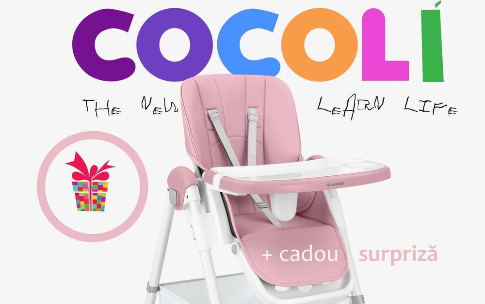 Scaun de masa pentru copii KikkaBoo – Spicy+, Roz