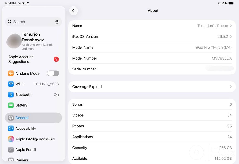 Ipad pro M4 11 inch 122 sikl 256gb + magic keyboard