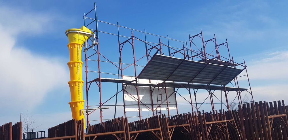 Tobogan evacuare moloz, sistem evacuare deseuri constructii