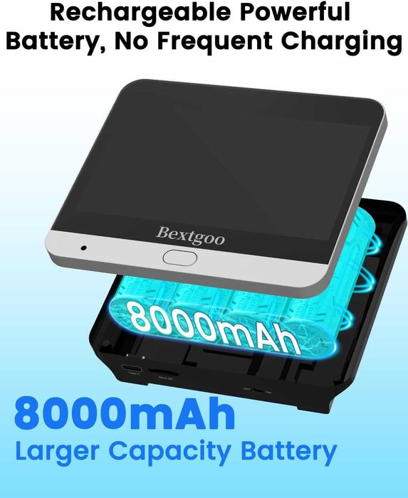 НОВА, ТЕСТВАНА видео шпионка 2K 4.3”, USB C, 32GB карта, 8000mAh, 170°