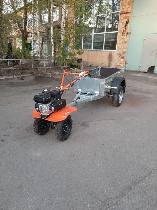 Культиватор с прицепом самосвал!