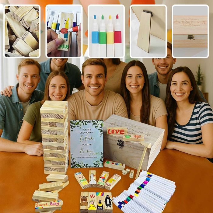 Комплект 101 забавни игри за бебешко парти с 2 начина за игра