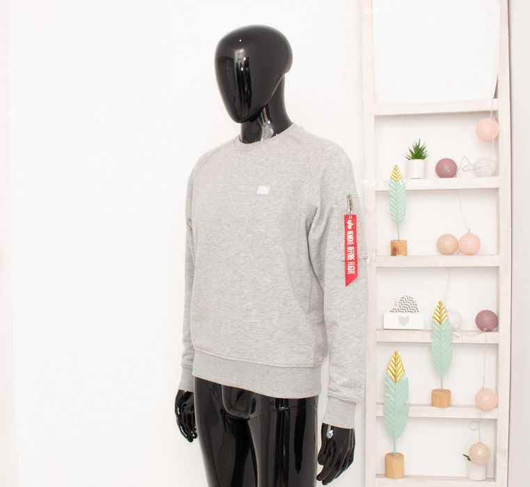 Alpha Industries X-FIT оригинален мъжки пуловер сив суичър S