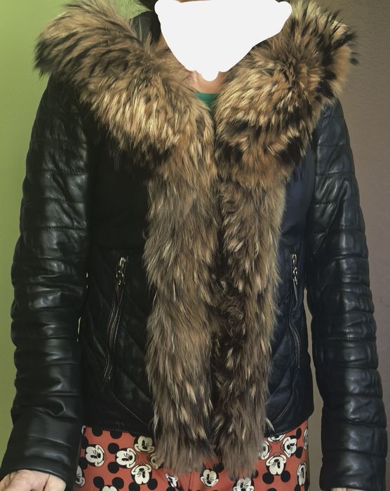 Дамско кожено зимно яке естествена кожа