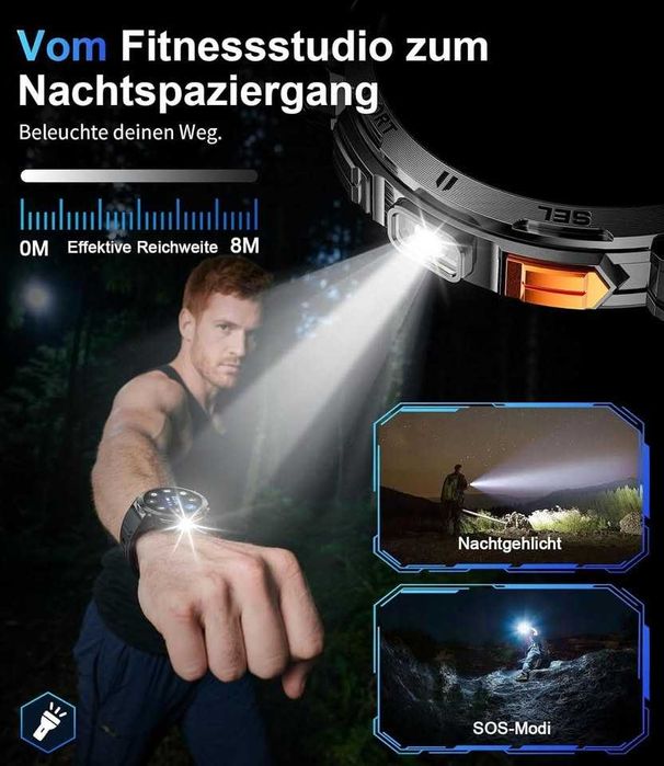 Здрав мъжки първокласен смарт часовник.