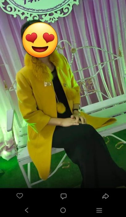 пальто осенний желтом цвете