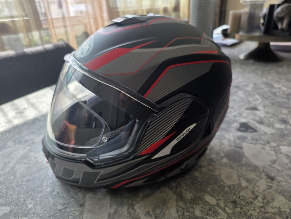Аiroh Rev 19 modular /flip-up revolution matte black red размер:S