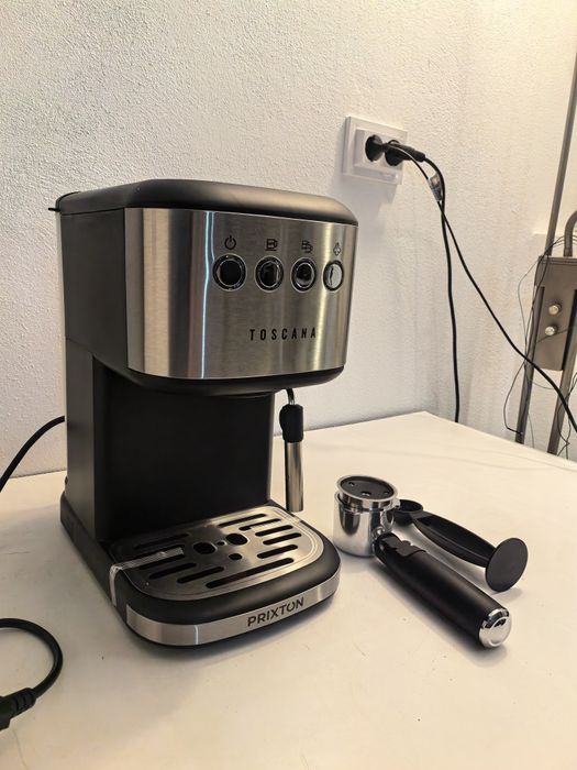Espresor Toscana Prixton NOU manual cafea macinata si capsule dispozitiv de spumare lapte ofer factura si garantie