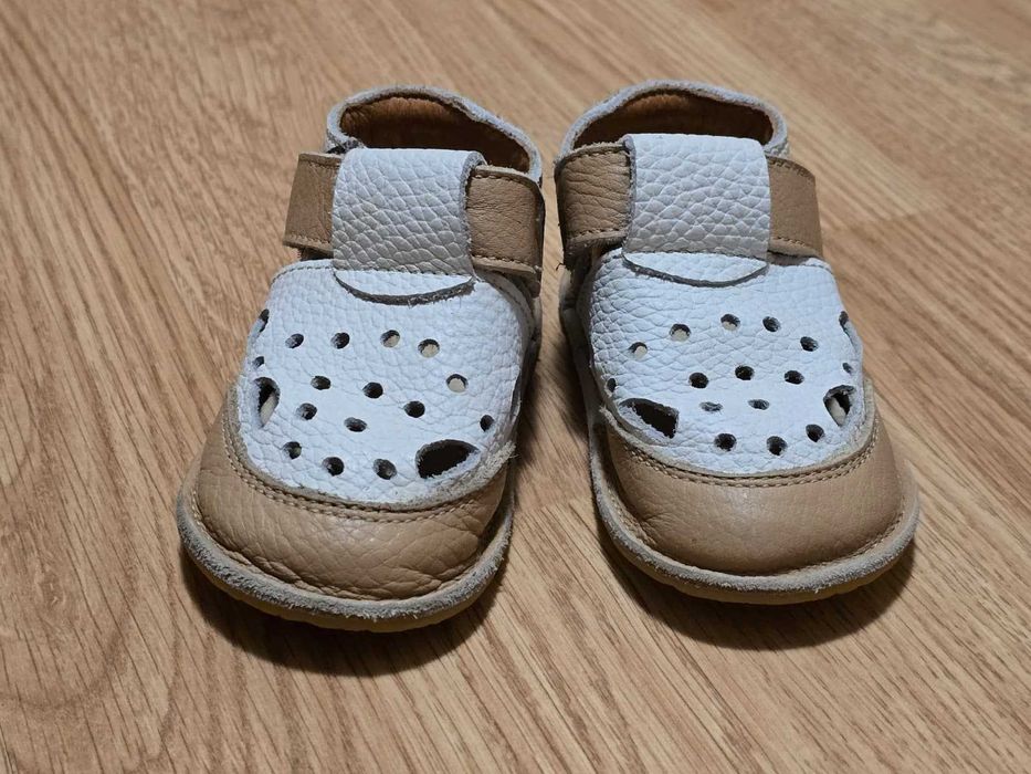 Sandale barefoot pentru copii, Enna, piele naturală, mărimea 20 EU.