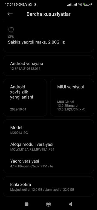 Redmi 9 xotira 4/32