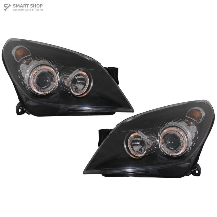 Faruri Opel Astra H (03.2004-2009) Angel Eyes Negru