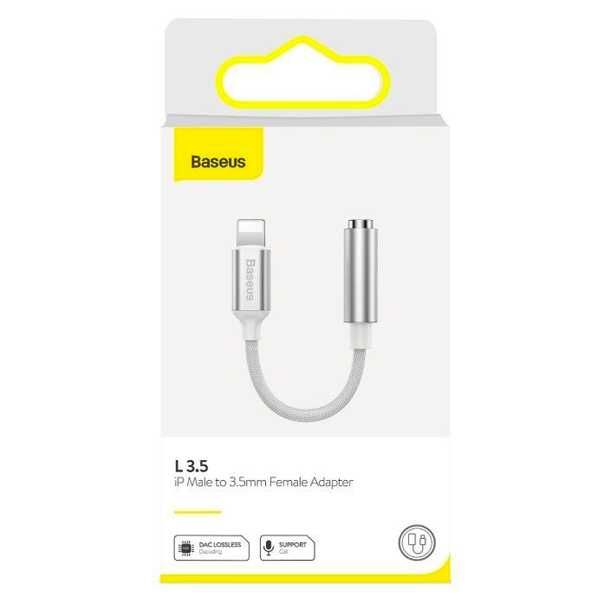 Baseus Adapter Lightning Male To 3.5mm Female For iPhone AUX Cable