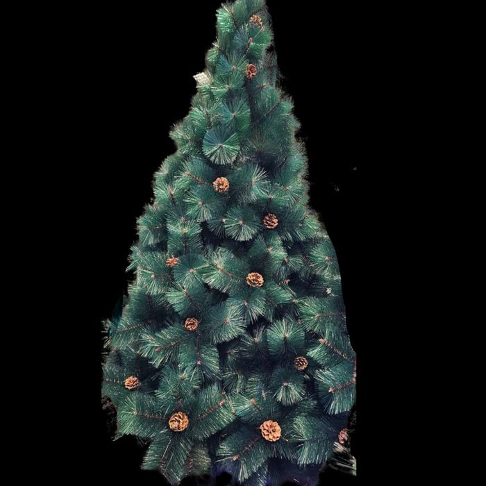 Коледна елха 3D Елха естествено зелена с шишарки-нов модел супер краси