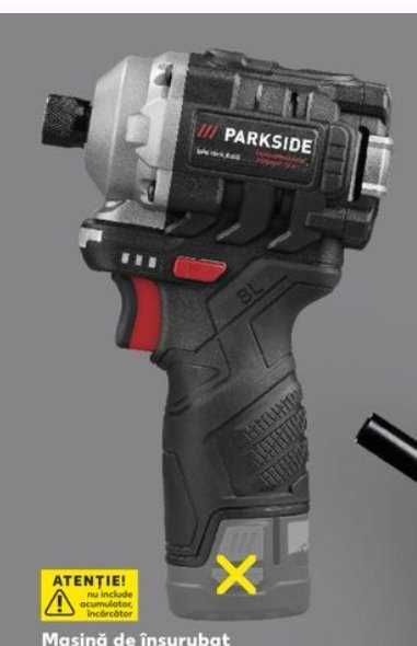 Pistol impact prezoane Parkside 400 Nm NOU pe acumulator 20 V (separat