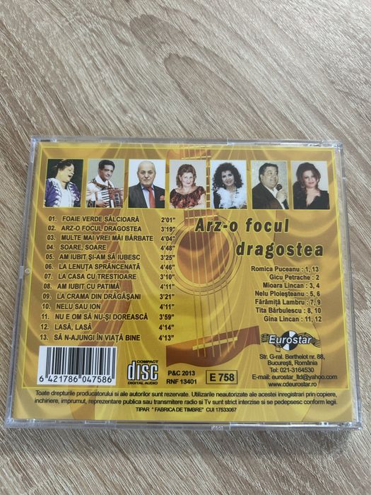 CD muzica lautareasca Arz-o focul dragostea
