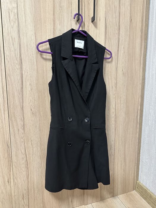 Черна рокля тип сако