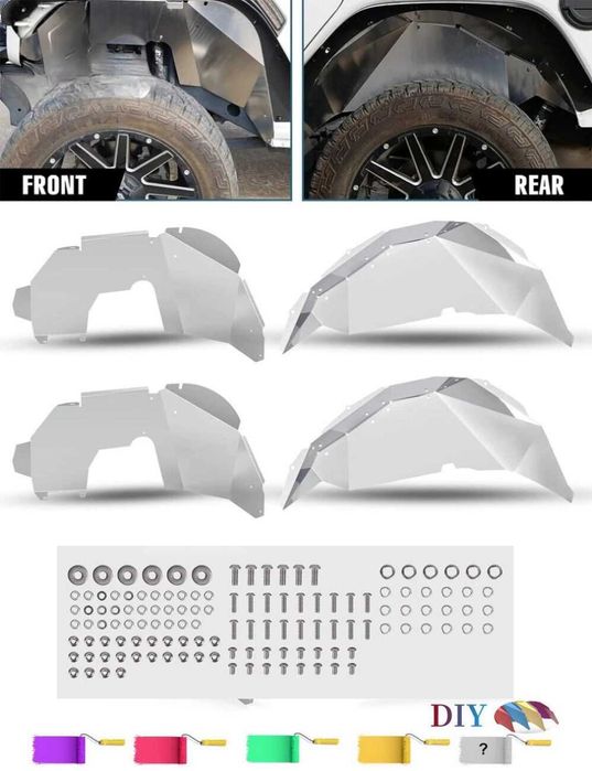 Вежди и метални подкалници за Jeep Wrangler JL 18 - 26