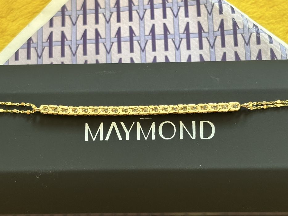 Златна гривна с натурални диаманти