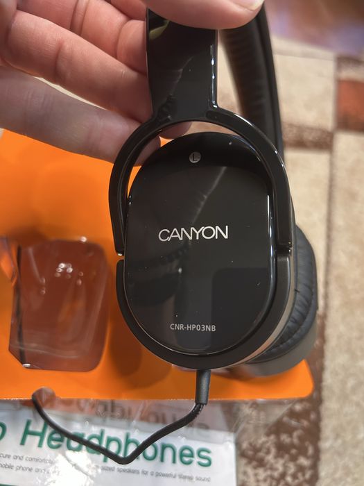 Нови слушалки Canyon CNR-HP03NB с кабел, дължина 1.8 м, черни