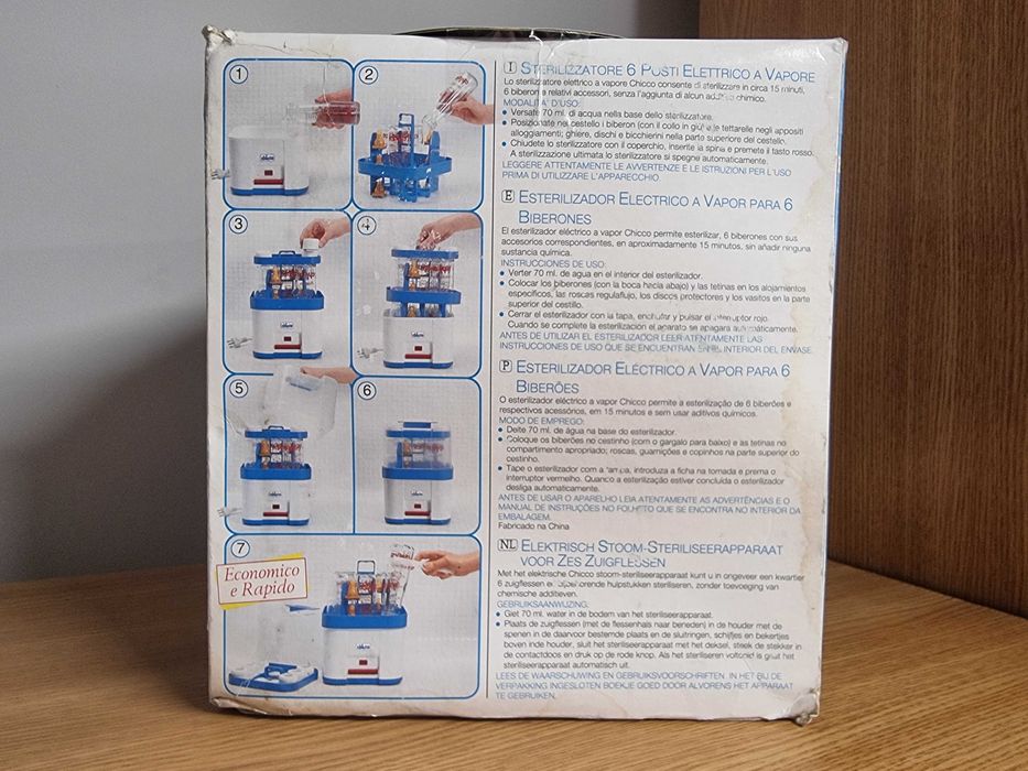 Sterilizator Chicco pentru 6 biberoane, 400W