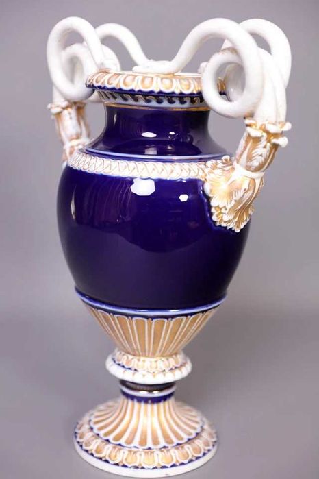 Meissen Майсен голяма кобалтово синя ваза 39см 1во качество 1930г.