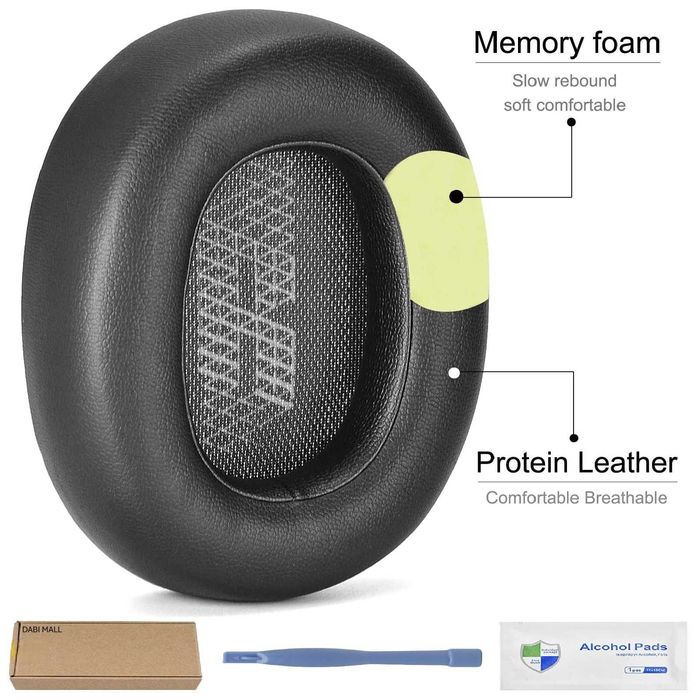Set 2 bureti pentru casti JBL Live 770NC / 660NC / 650BTNC / E65BT / Duet NC, Over-Ear - Spuma cu memorie