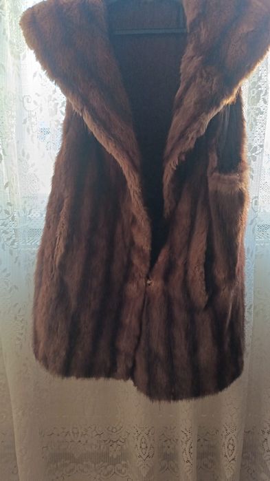Vesta din blana naturala de vulpe model vintage