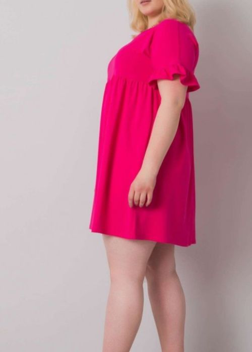 Цикламена дамска рокля