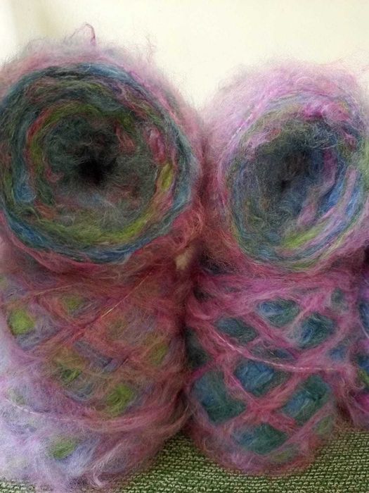 Прежда мохер с преливащи цветове