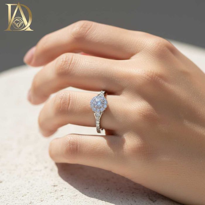 Нов Златен Пръстен с 0.82кт Естествени Диаманти