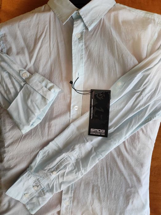 7 camasi H&M/New Yorker/LCW/TC slim fit, mar. 36-38 / S-M, bumbac, noi