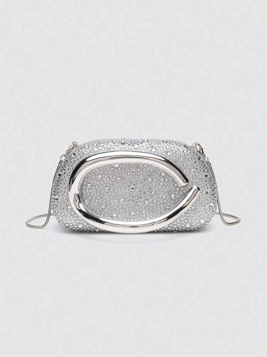 Vand geanta/clutch elegant argintiu NOU