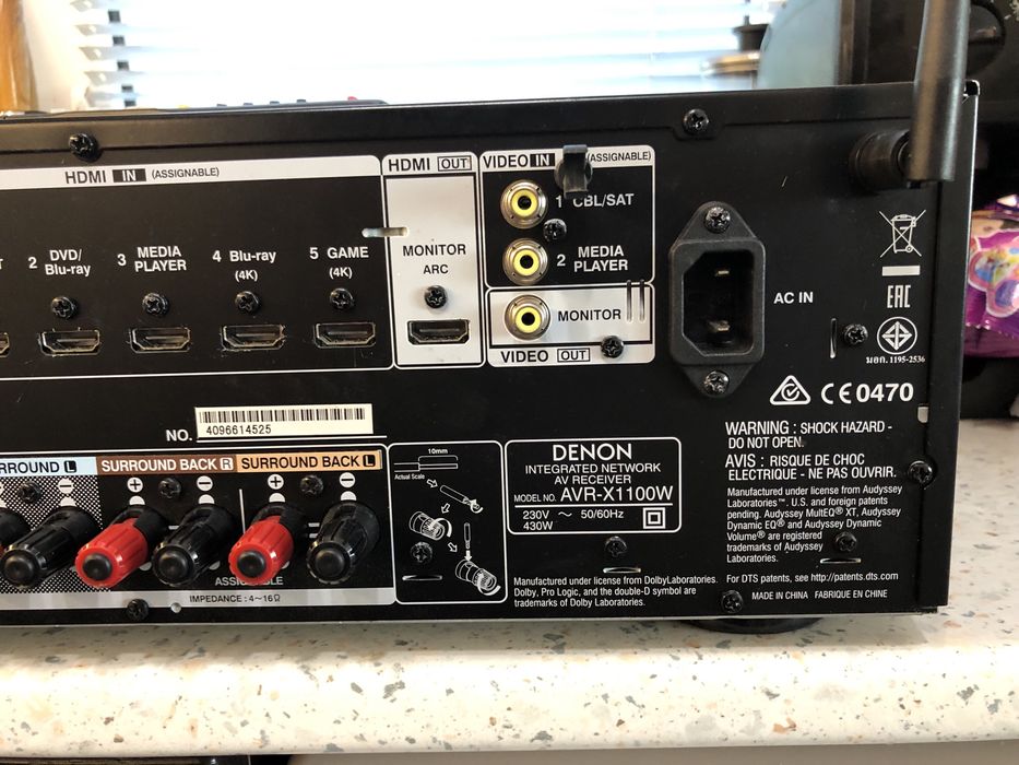 Denon AVR-X1100 Bluetooth Wi-Fi