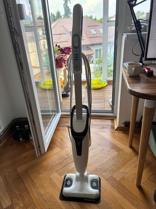 Mop cu abur Rowenta RY6597WH Steam Power, 1200 W, 0.6 l, filtru anticalcar, 3 setari ale aburului, alb