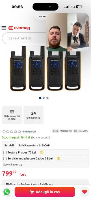 Statii Motorola set 4 bucati Statii radio PMR portabile