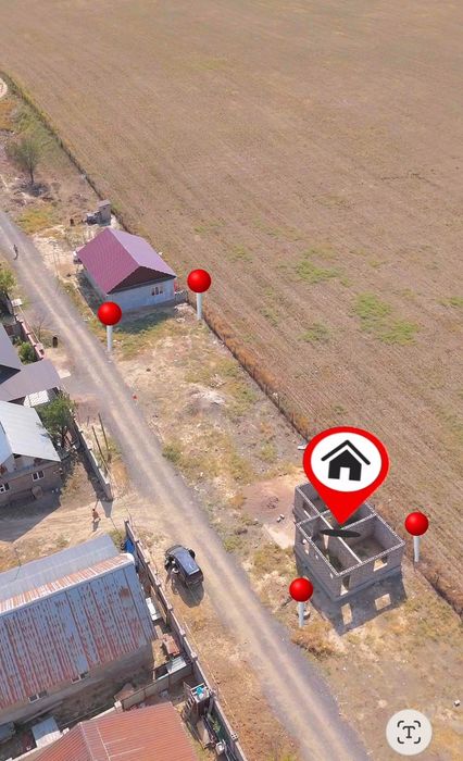 Қошмамбет ауылынан 7 соток,бітпеген үй сатылады