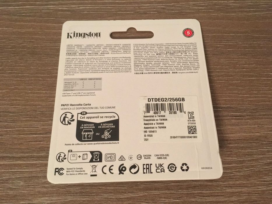 stick 256 gb memorie usb 3 si C Kingston Duo, sigilat, garantie 5 ani