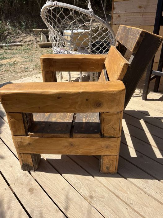 Стол -дървено кресло ръчна изработка