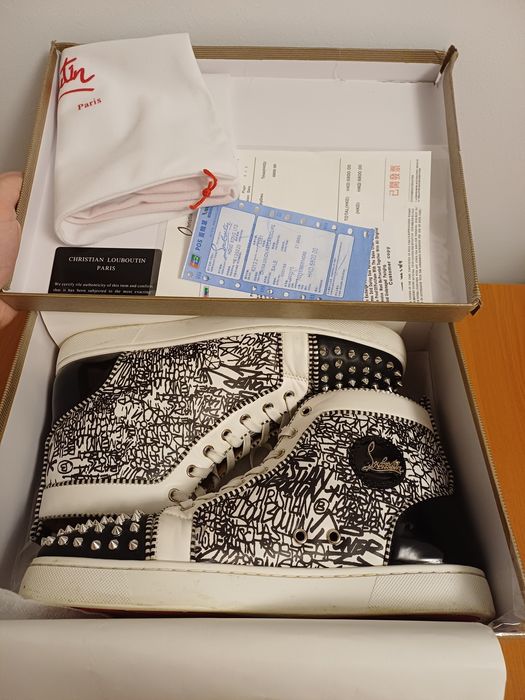Christian Louboutin Louis Flat Spikes "Loubi Graffiti"