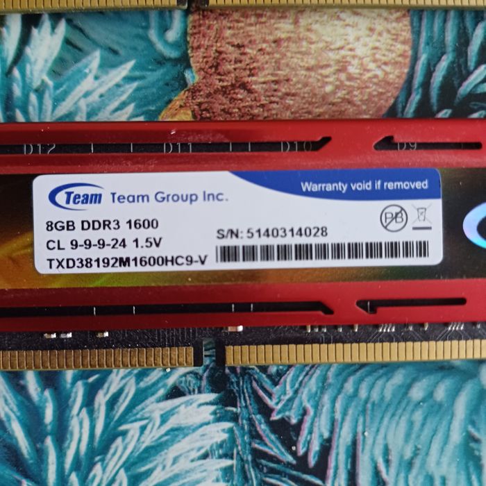 Ram памет ddr3 4x8 gb 1600 mhz cl 9-9-9-24 1.5v