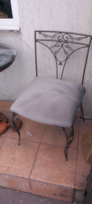 Masa rotunda gradina terase fier forjat vintige cu scaune fier forjat