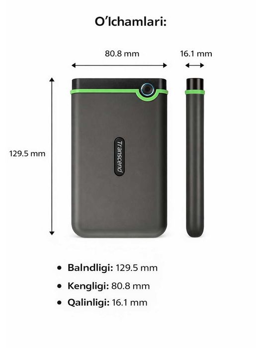 2TB 25m3 hard hdd  transcend