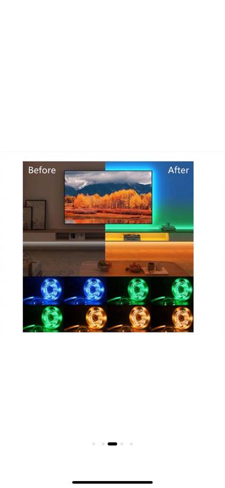 Banda LED 5m cu telecomanda, alimentare USB