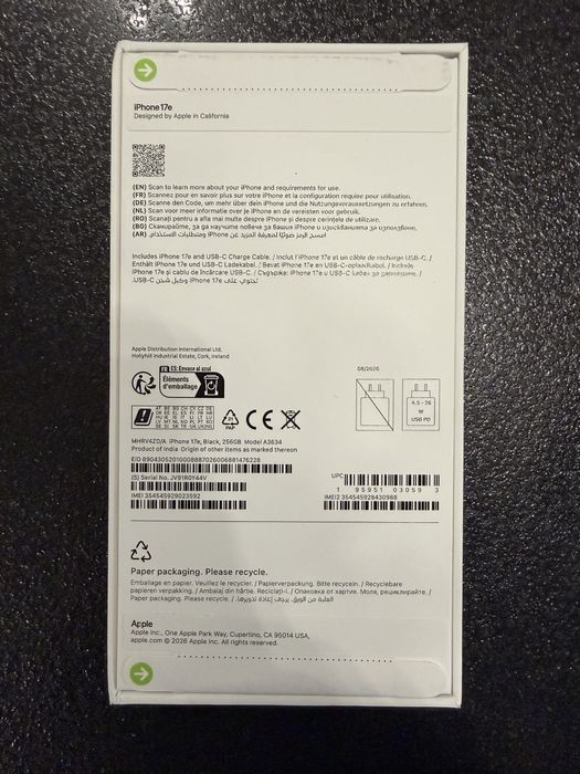 iPhone 17e 256GB Black Нов!