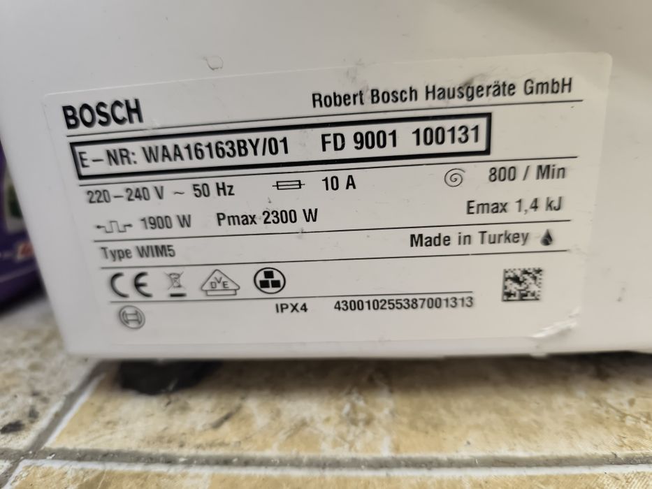 Пералня Bosch 5кг. 800об. клас А