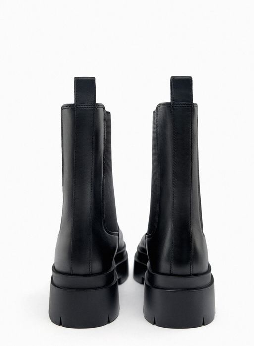 Кожанные ботильоны -ZARA