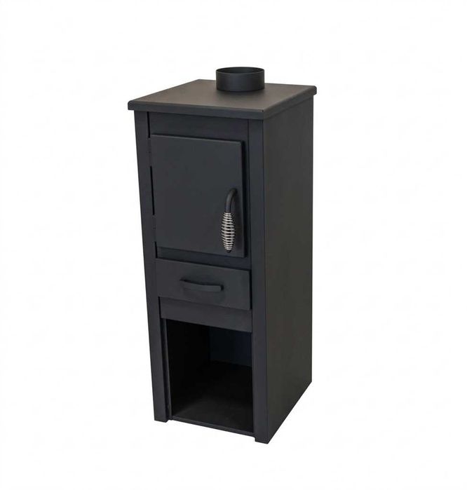Semineu Incalzit Lemne Carbune Samotat Bucatarie Baie Camera Spatiu Depozit Garaj Cabana 33x32x82cm Evacuare 120 mm 3.9 kW + LIVRARE GRATUITA SB