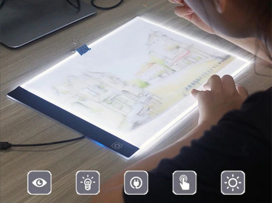 LED платформа за чертане, скици, проекти, формат A4