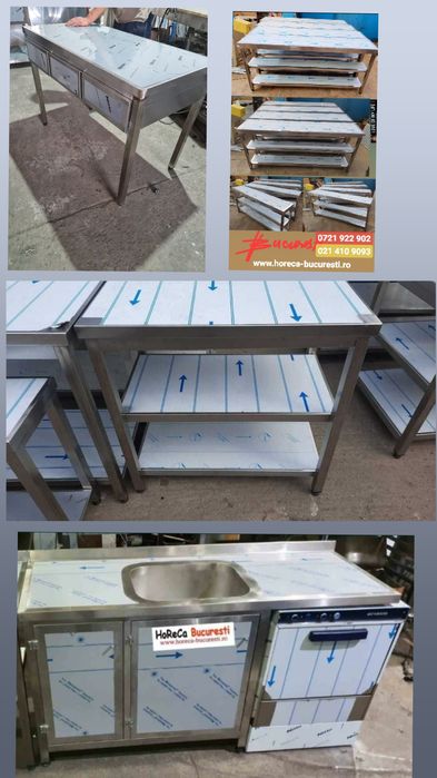 MASA inox FABRICA / MESE Inox Comanda / MASA Inox 1 sau2 Polite Stoc /